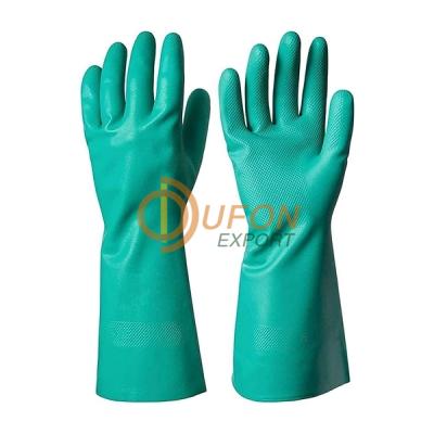 Hand Gloves, Acid/Solventresistant, Super Nitrile