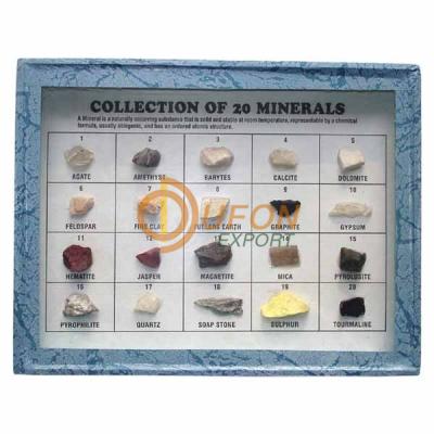 Collection of 20 Minerals (B) Different Minerals from (A) or (C)