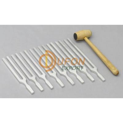 Tuning Forks Aluminum Set with Mallet and Calibration Certificate