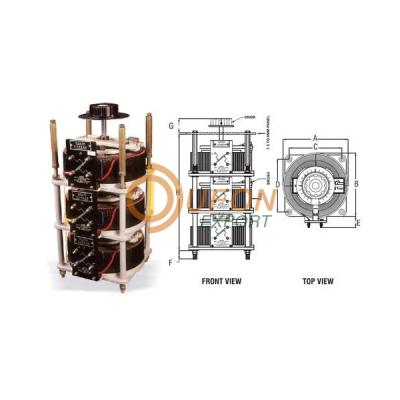 Variac Three Phase Flush Back Of Panel Open