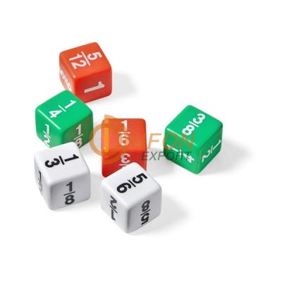 Math Fraction Dice Set