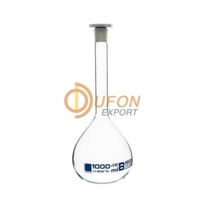 Volumetric Flasks Class B Soda Glass Plastic Stopper EDUCATIONLab