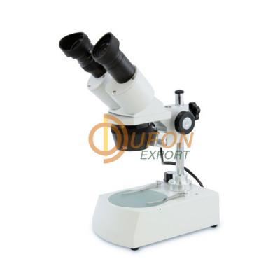 Dual Power LED Stereo Microscope with Pillar Stand