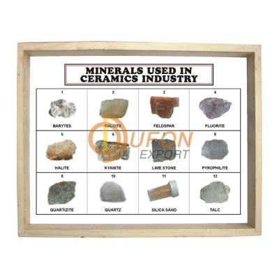 Minerals Collection Used in Ceramics Industry, Set of 10