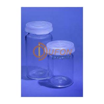 Wide Mouth Vials - Neutral glass, tall form, with closure, push-in plug type