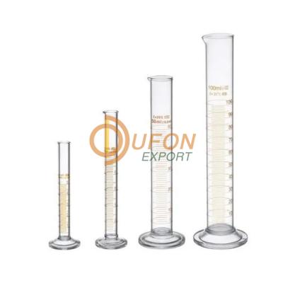 Glass Foot Measuring Cylinders Round Base, Soda Glass Class B EDUCATIONLab