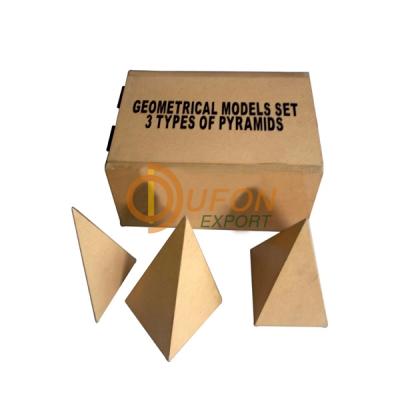 Geometrical model set, 3 types of pyramids