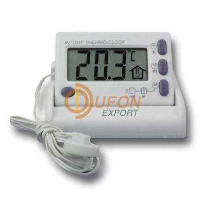 Indoor Outdoor Thermometer Clock