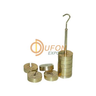 Slotted Weight Set Brass with Stand and Hanger